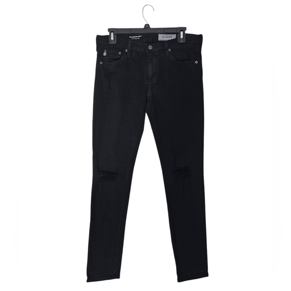 Adriano Goldschmied The Legging Ankle Skinny Distressed Black Jeans 30 Preowned